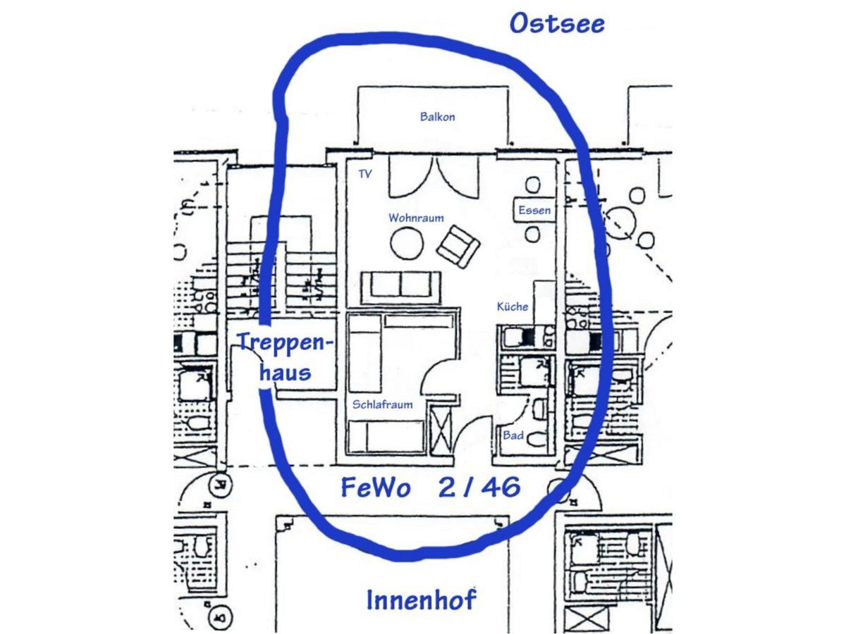 Residenz Am Strand Wohnung 2-46 ツィングシュト エクステリア 写真